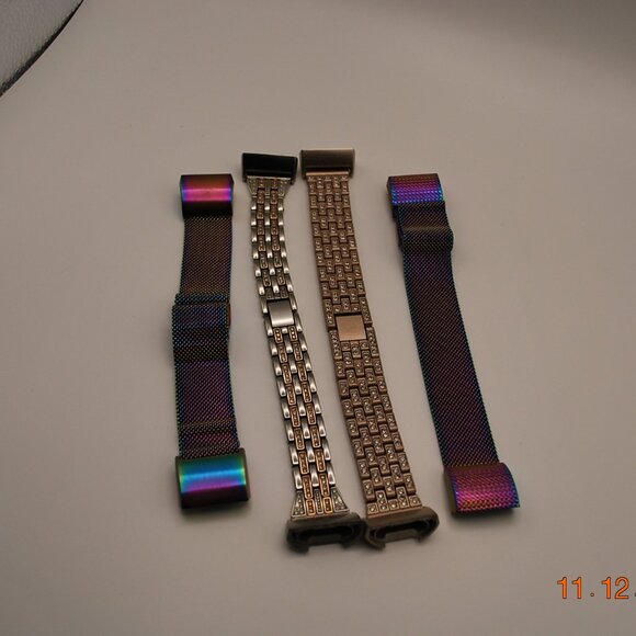 Fitbit 2 Rainbow, Multi Gold/Silver Gold Stone Bands - Picture 1 of 8